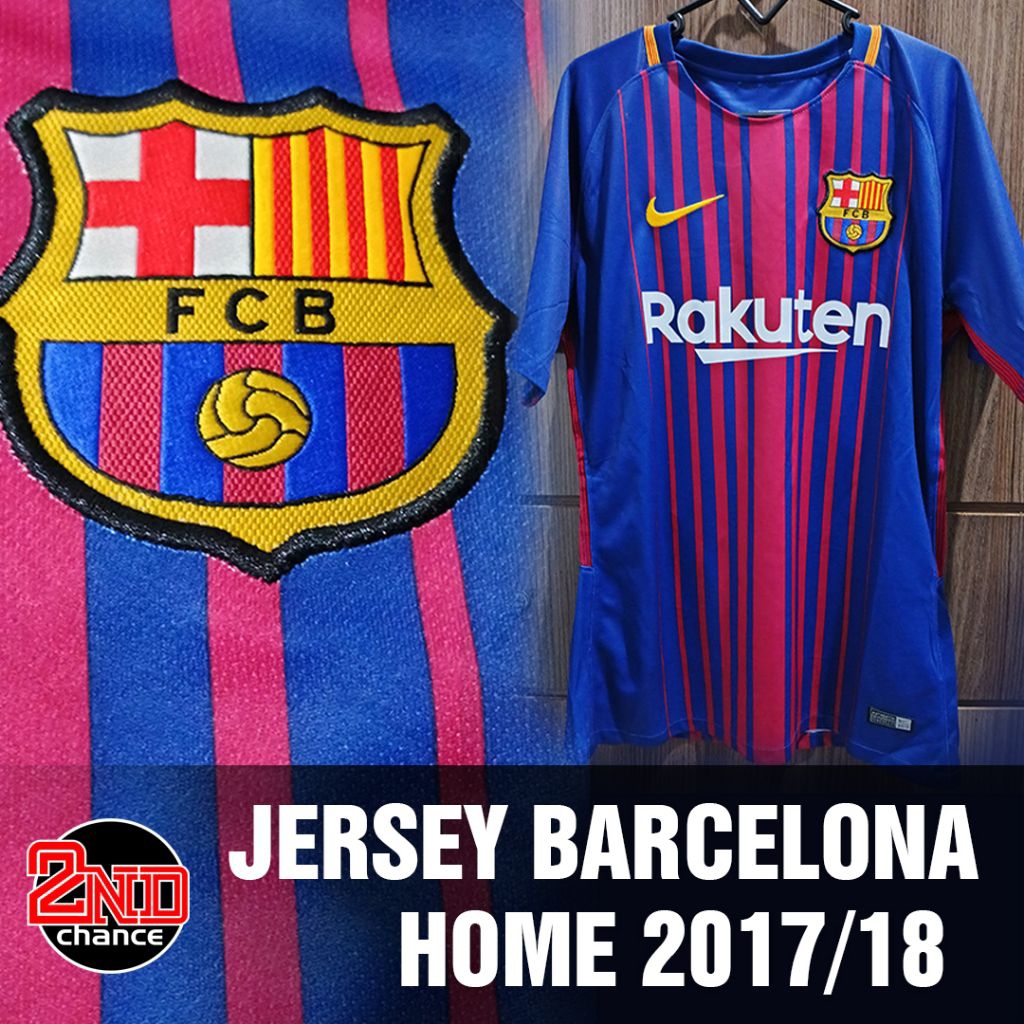 JERSEY BAJU BOLA RETRO  BARCA BARCELONA  2017/18 #14 COUTINHO GRADE ORI MURAH