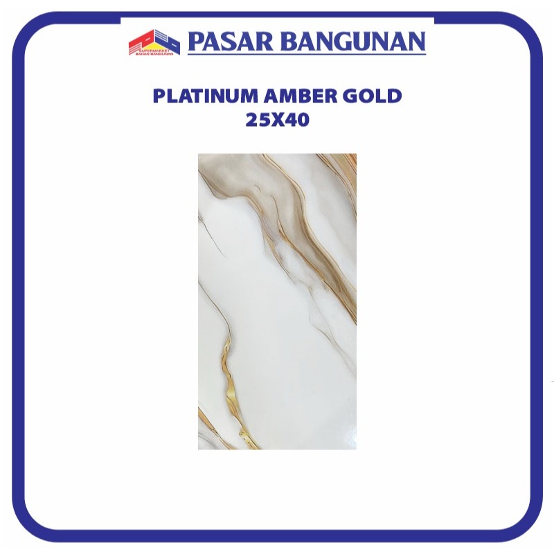 KERAMIK 25x40 PLATINUM AMBER GOLD