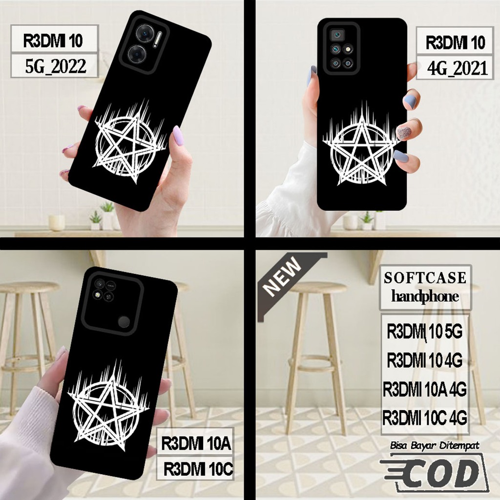 Case REDMI 10 5G ,REDMI 10 4G ,case REDMI 10A ,case REDMI 10C -Casing silikon hitam bening elastis