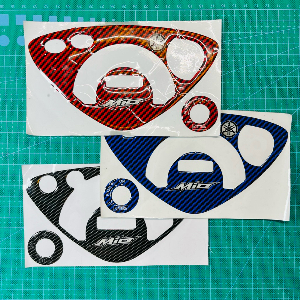 garnis variasi spidometer dan kunci kontak MIO smile/sporty carbon timbul