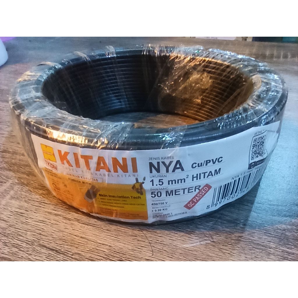 kabel kitani NYA 1.5mm 50meter