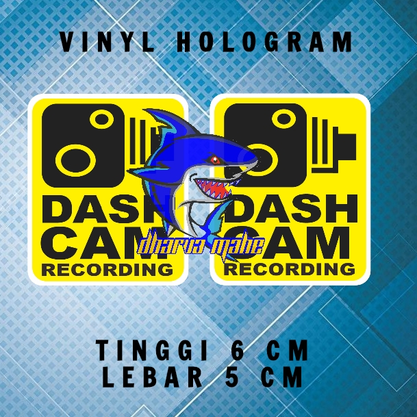 DASH CAM, STIKER DASH CAM, STIKER MOBIL, STIKER CAMERA