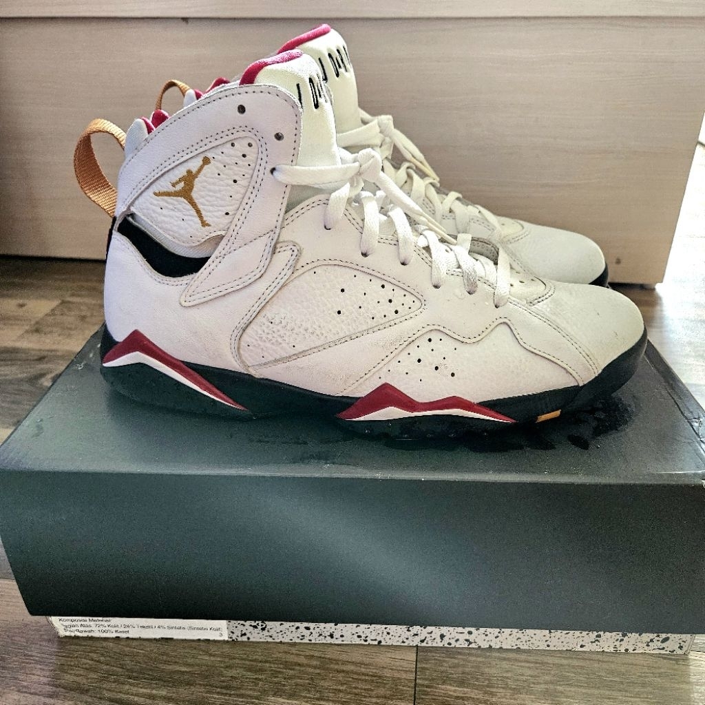 PRELOVED sepatu basket pria AIR JORDAN 7 CARDINAL 100% ORIGINAL size 11 US 45 EUR 29.5 cm