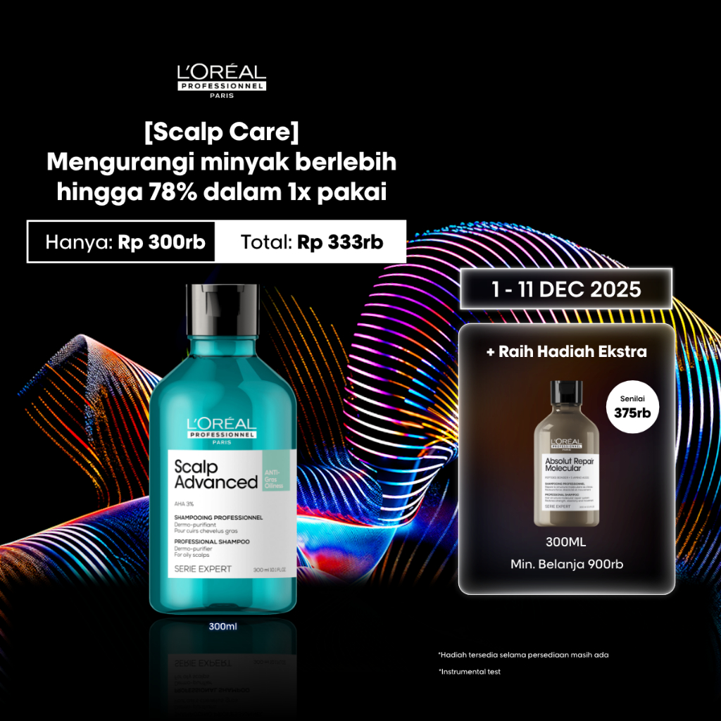 Serie Expert Dermo Purifier Shampoo 300ml Untuk Rambut Lepek Berminyak by L'Oreal Professionnel