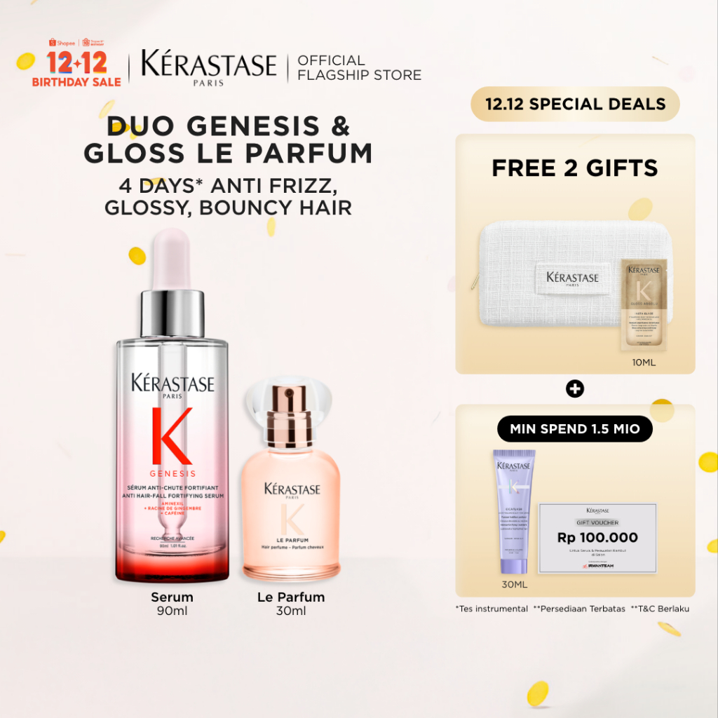 Kerastase Duo Genesis & Gloss Le Parfum -  Genesis Serum 90ml &  Gloss Absolu Le Parfum Hair Perfume