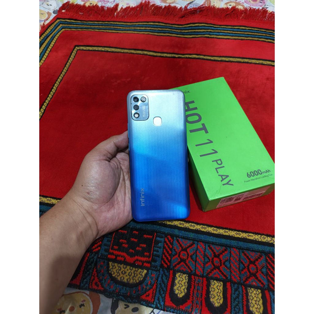 infinix hot 11 play fulset lengkap ram 4gb 64gb garansi resmi kaya infinix 11 play