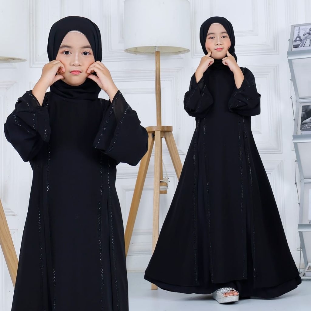 ABAYA ANAK HITAM PUTIH