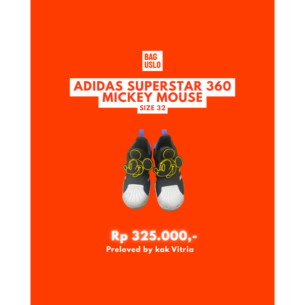 Prelove Adidas Originals x Disney Mickey Superstar 360 | Size 32