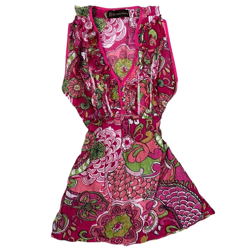 Vintage Floral Paisley Sleeveless Smocked Fairycore Babydoll Top | y2k vtg etnik retro cottagecore w