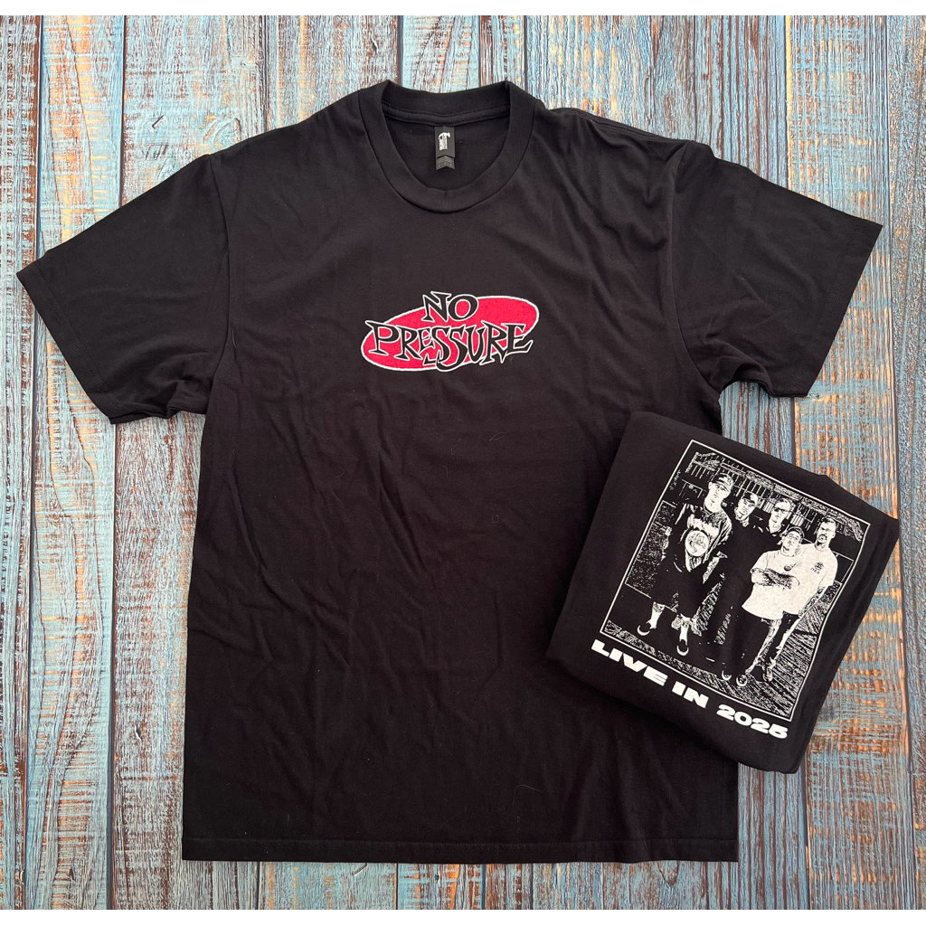 Kaos T-Shirt Band No Pressure - Live 2025 Official Merchandise