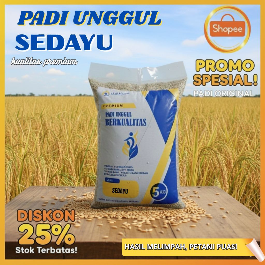 BIBIT PADI SEDAYU KEMASAN 5KG PADI UNGGUL