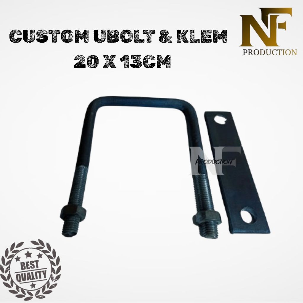 Paket U Bolt Behel dengan Plat Tutup Begel / Klem U Bolt Bak Truk