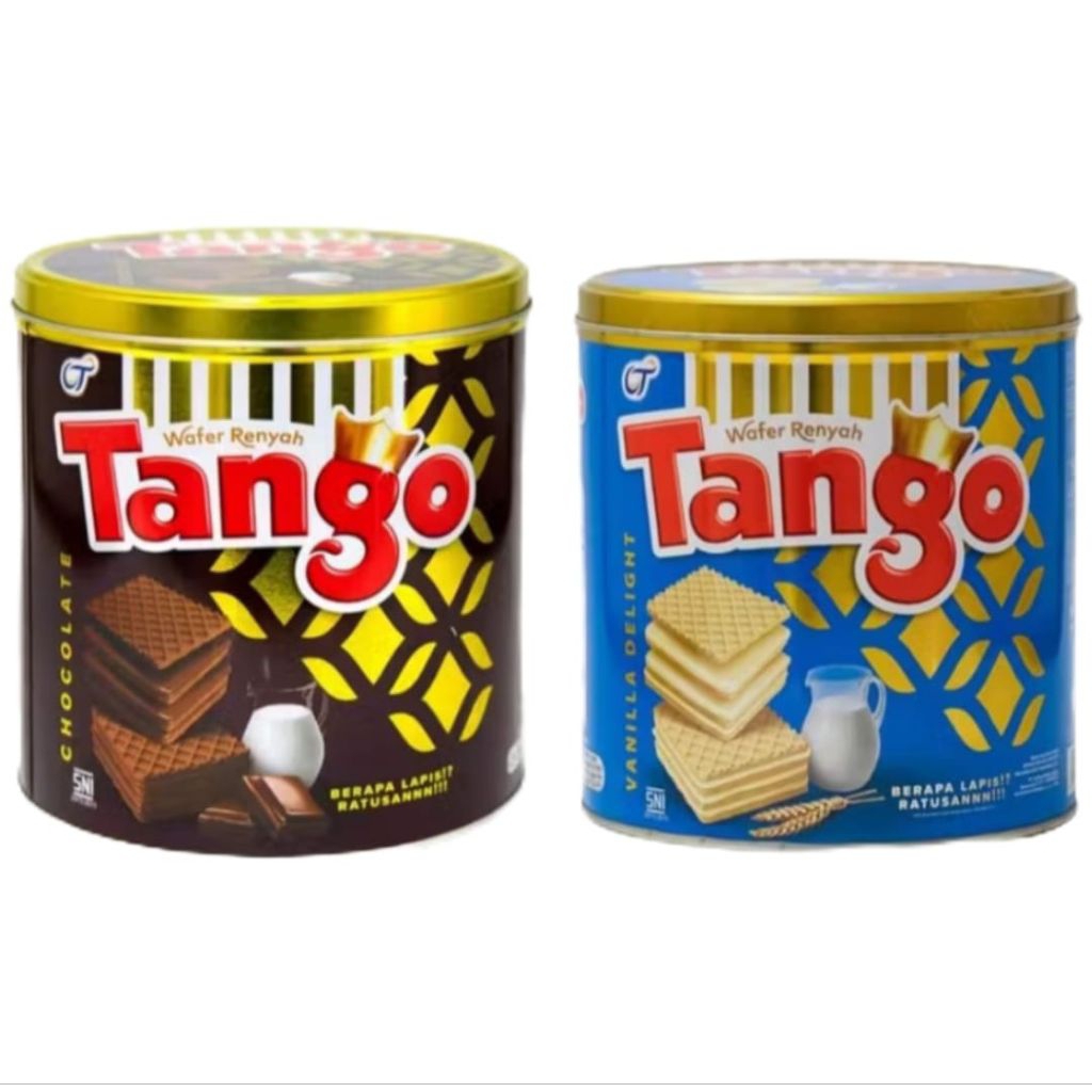 Wafer Tango Kaleng Rasa Coklat,Vanila
