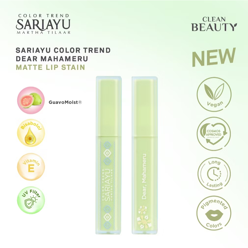 MEMEY | SARIAYU Color Trend Dear Mahameru Matte Lip Stain Vegan Tahan Lama