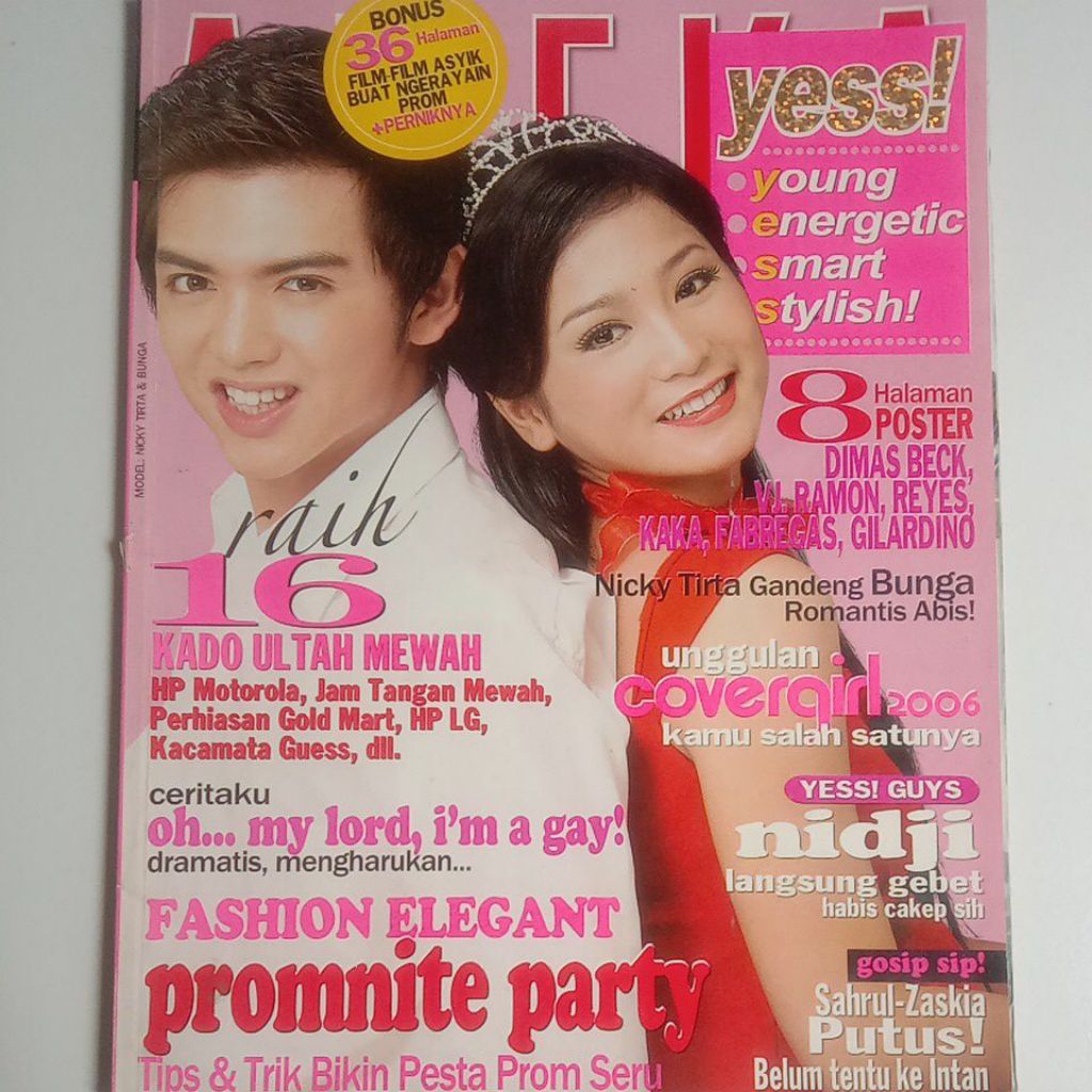 Majalah Aneka Tahun 2006 Cover Nurlaela Marthasari Zaenal Fazri (Bunga) & Nicky