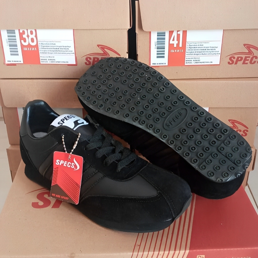 Diskon 30% Sepatu Sekolah Unisex Hitam SPECS 104 SEPATU SEKOLA PRIA & WANITA BISA COD BAYAR DI TEMPA
