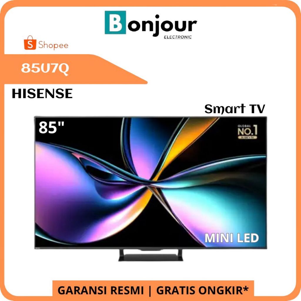Mini-LED Pro Hisense 85U7Q Vidaa Smart TV 4K UHD Hisense 85 Inch U7Q 85"