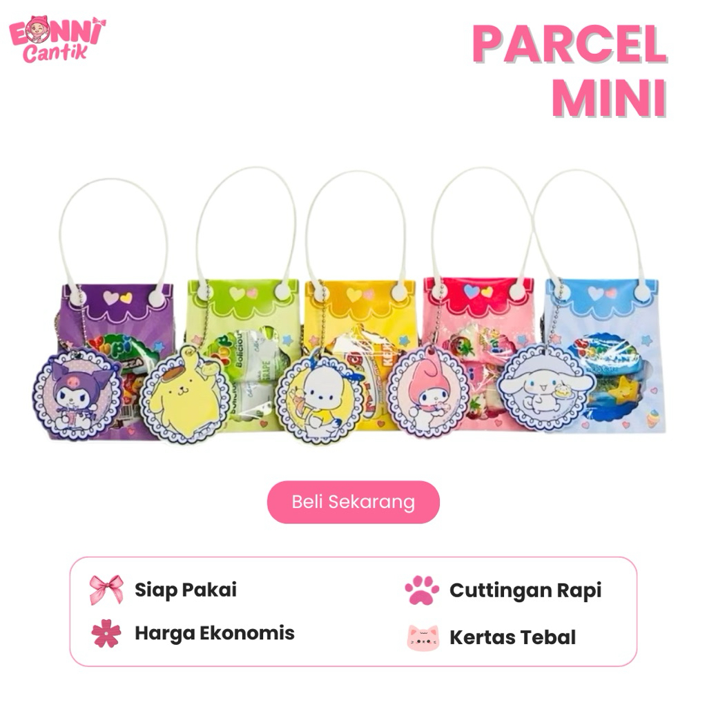20 Pcs Parcel Mini Sanrio - Parcel mini Lebaran - Amplop Lebaran Estetik