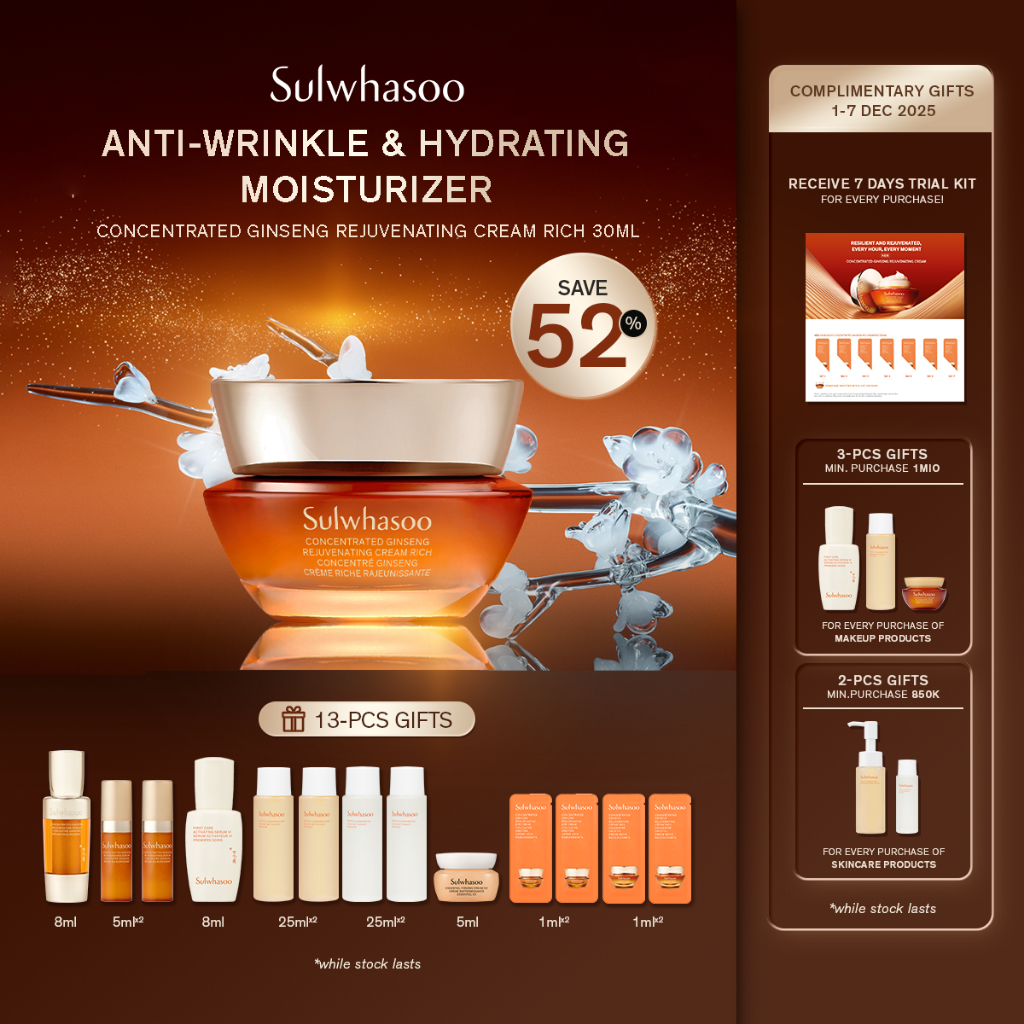[Super Beauty Week Special Set] Sulwhasoo Concentrated Ginseng Rejuvenating Cream Rich - Moisturizer