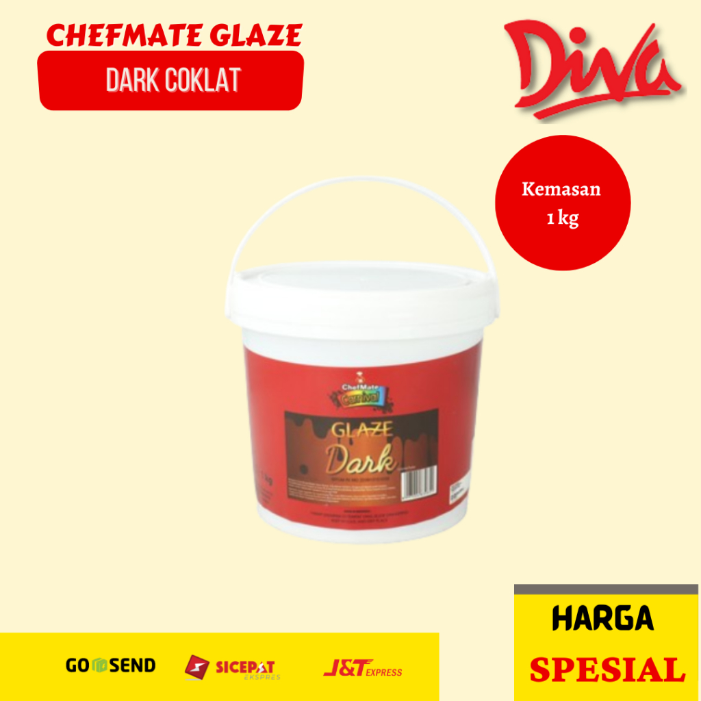 [1kg] Chefmate Glaze Dark Coklat | Chefmate Glaze Dark Choco