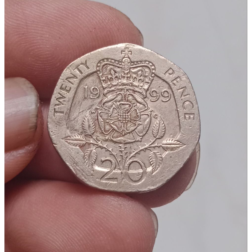 Koin Lama Inggris Twenty Pence