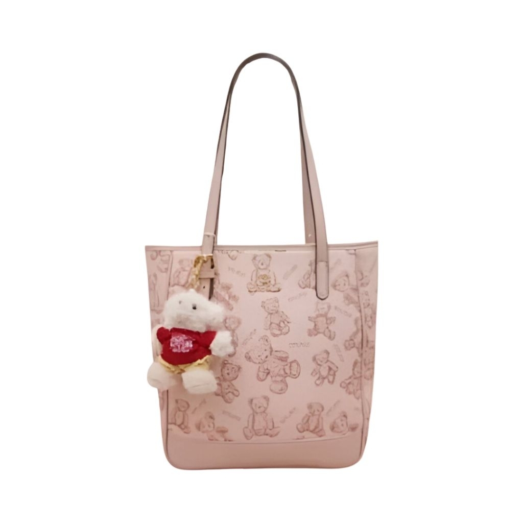 Tas Ttwn Guoo Bear Bangkok Original Gu1218 Pink Totebag Tote Bag Wanita Woman Women Cewek