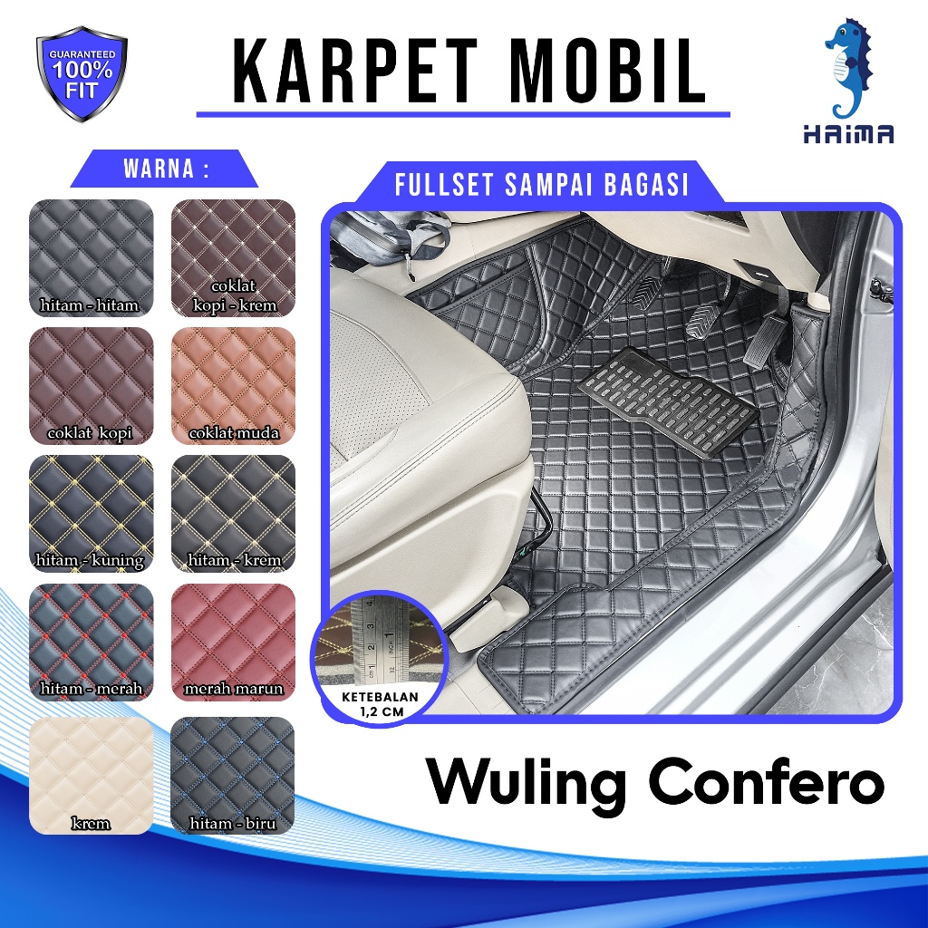 Haima Karpet Mobil Wuling Confero Premium Anti Slip Nappa Leather