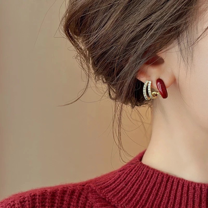 WSW - Terbaru Anting Wanita Anting Merah LOT 642