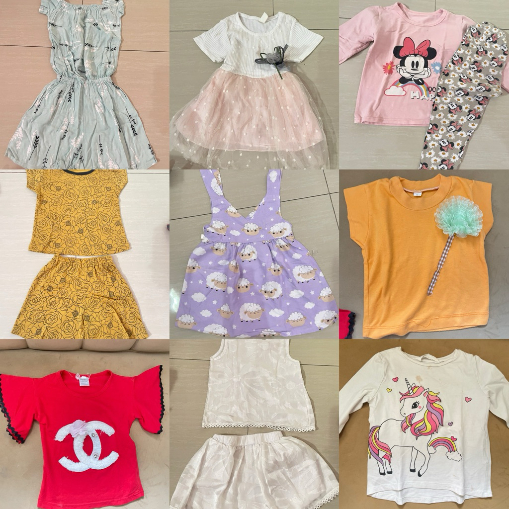 preloved baju anak dapet sekarung size 2-3th