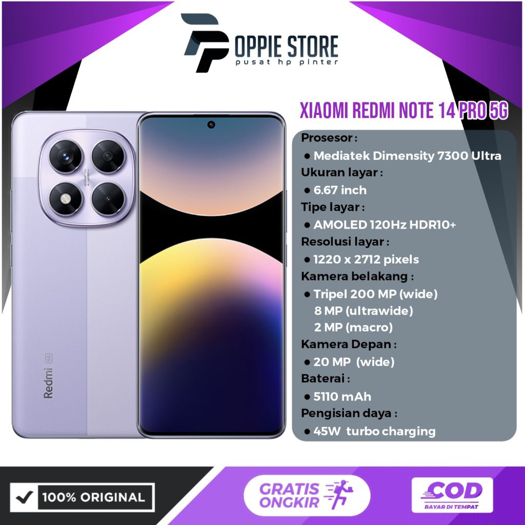 REDMI NOTE 14 PRO 5G 12+12/512 XIAOMI OFFICIAL