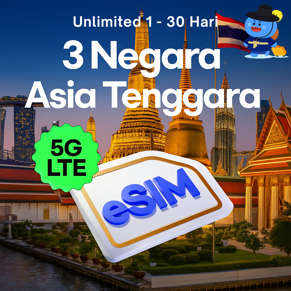 ROKEBI eSIM Singapore, Thailand, Malaysia Unlimited Data 3GB/1-5D