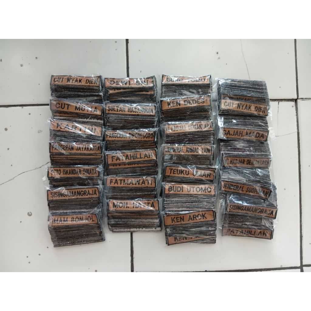 GROSIR BET NAMA PAHLAWAN BAJU PRAMUKA - BET PAHLAWAN - BET PRAMUKA SEKOLAH