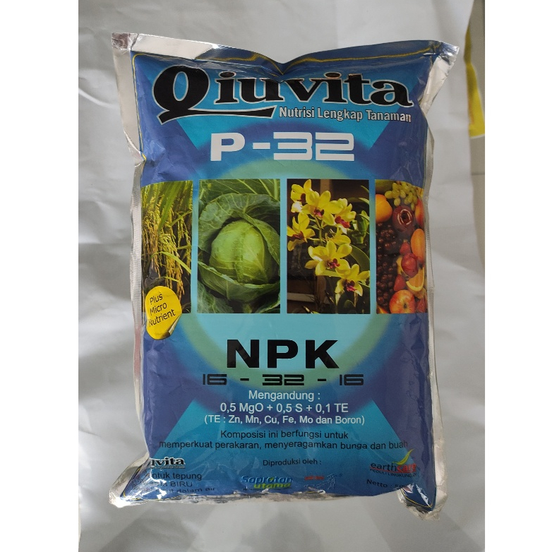 Qiuvita Biru Pupuk Nutrisi Tanaman P-32 - 500 Gram