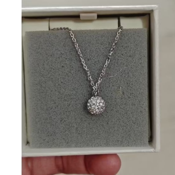 Kalung swarovski dan liontin pendan sphere asli original 100%