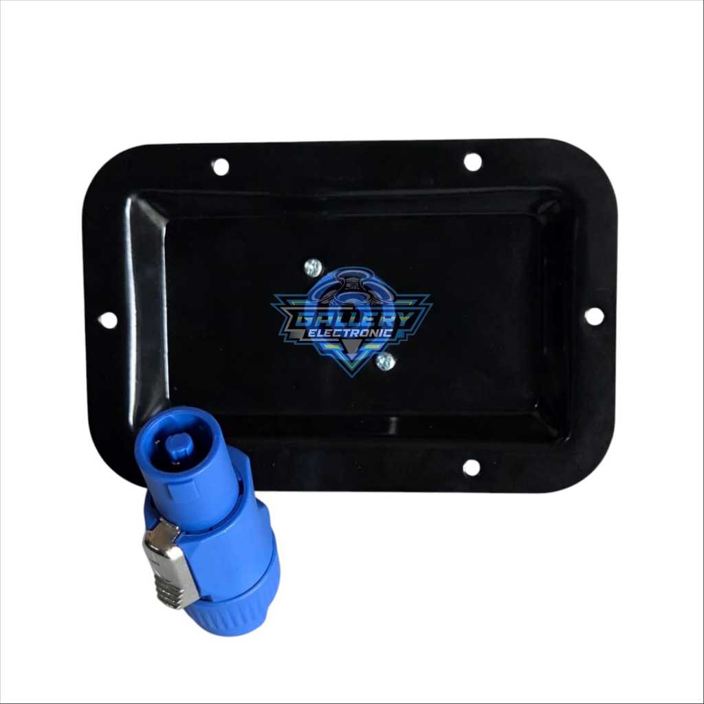 Plat Speakon Tunggal / Panel Spikon Datar / Terminal Spiker Lengkap Connector Soket & Jack Speakon