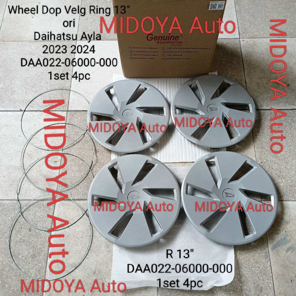 Wheel Dop Velg Ring 13" Daihatsu Ayla 2023 2024 ori 1set 4pc DAA022-06000-000