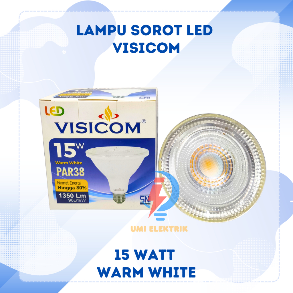 VISICOM Lampu LED Visicom 15 Watt Model Sorot Warm White Lampu LED PAR38