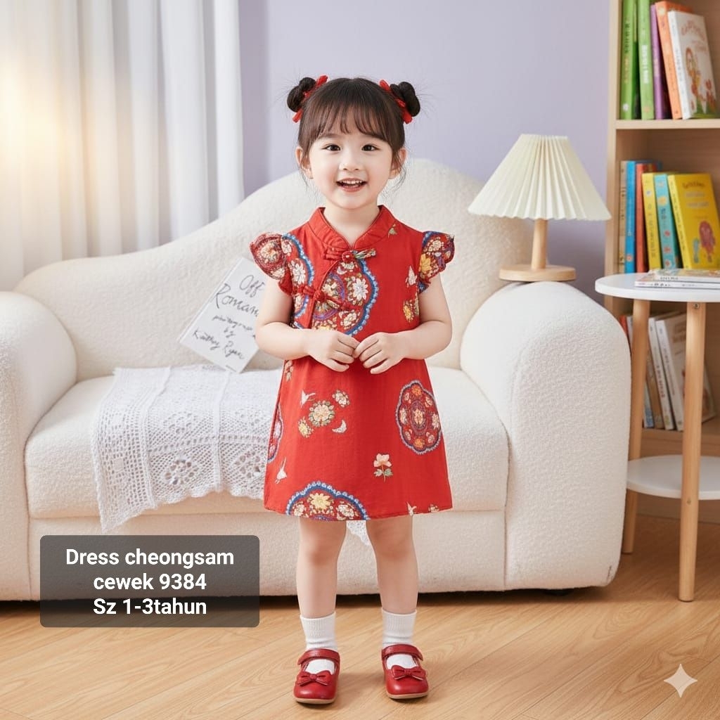 dress cheongsam anak cewek dress cheongsam anak perempuan dress cheongsam wanita dress imlek anak ce