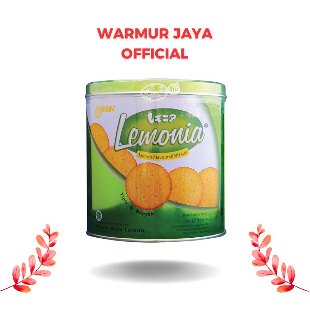Nissin lemonia biskuit kaleng 650 gr