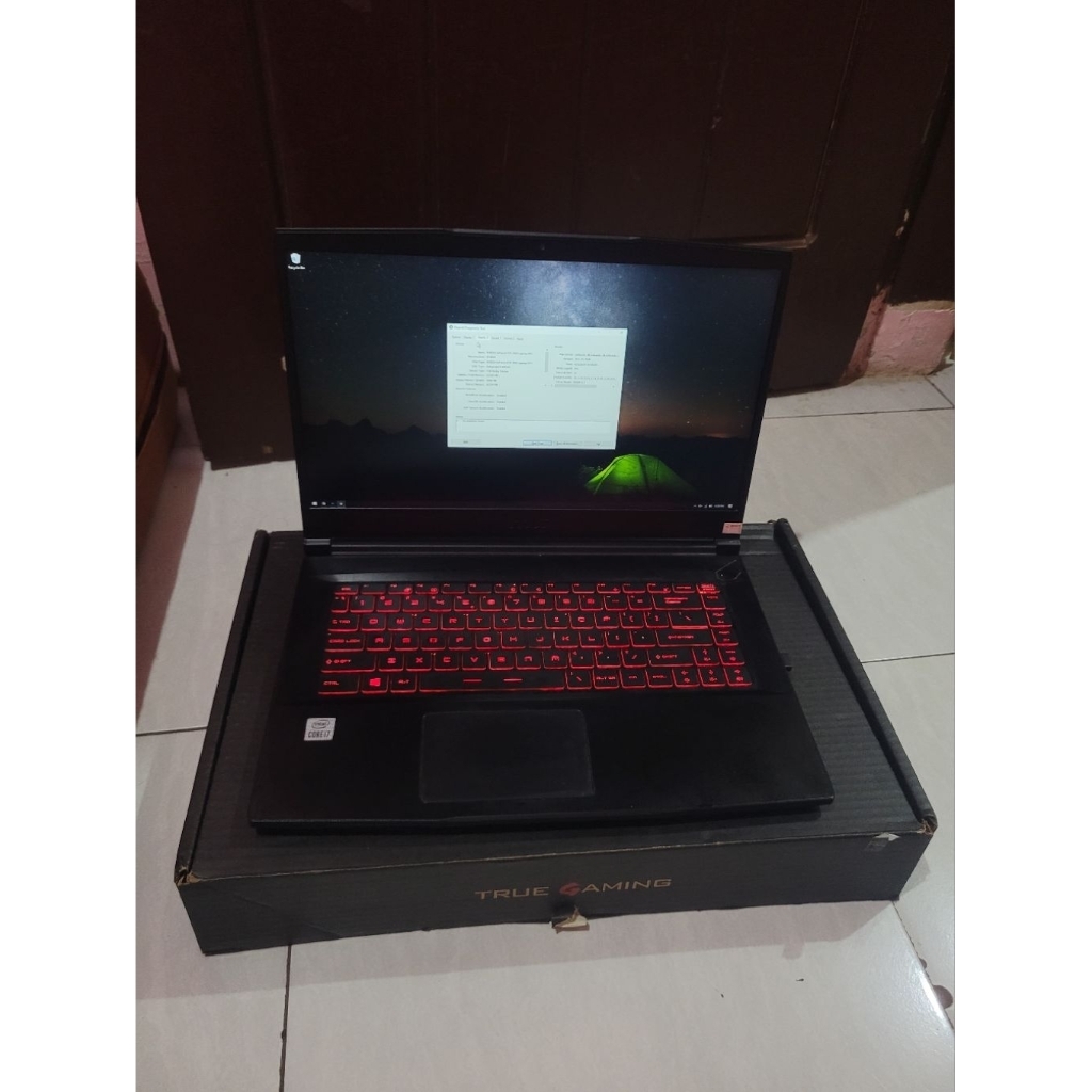 *SECOND* Laptop Gaming MSI GF10 UE i7 10750H RTX3060 75watt RAM 32gb