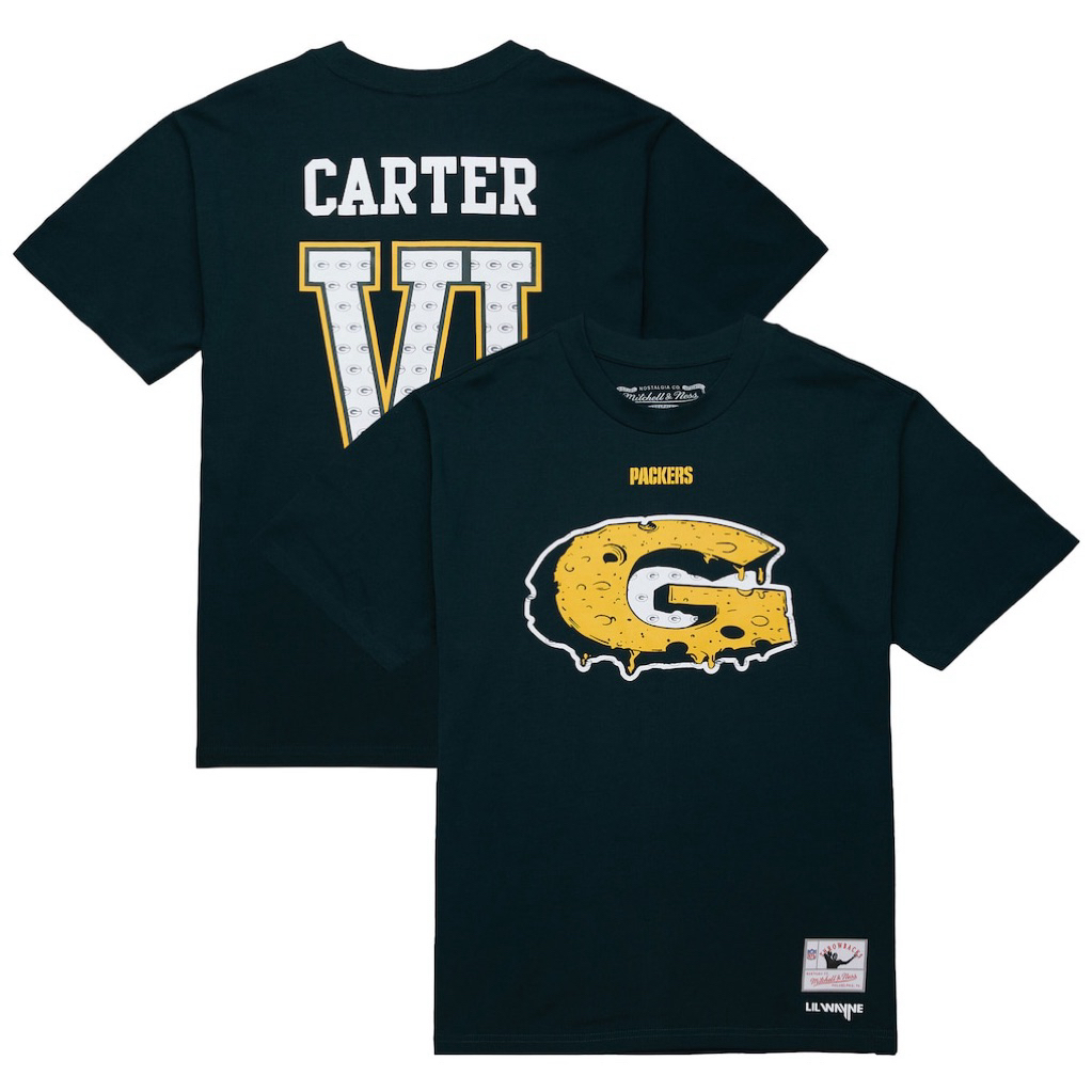 mitchell and ness x lil wayne original green bay packers tee oversized