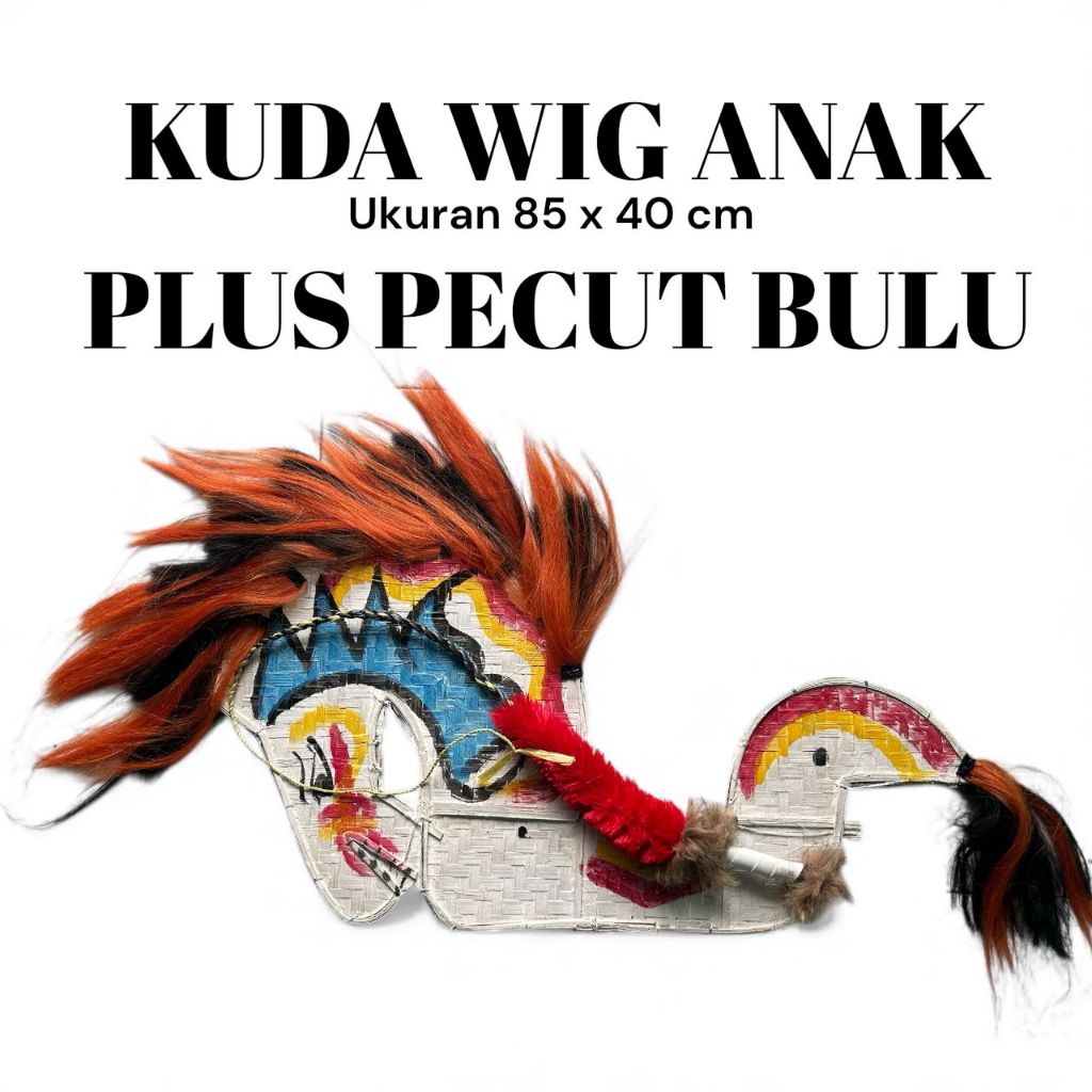 Mainan Tradisional Kuda Lumping Wig Anak PLUS TALI/TANPA TALI Ukuran 40x80
