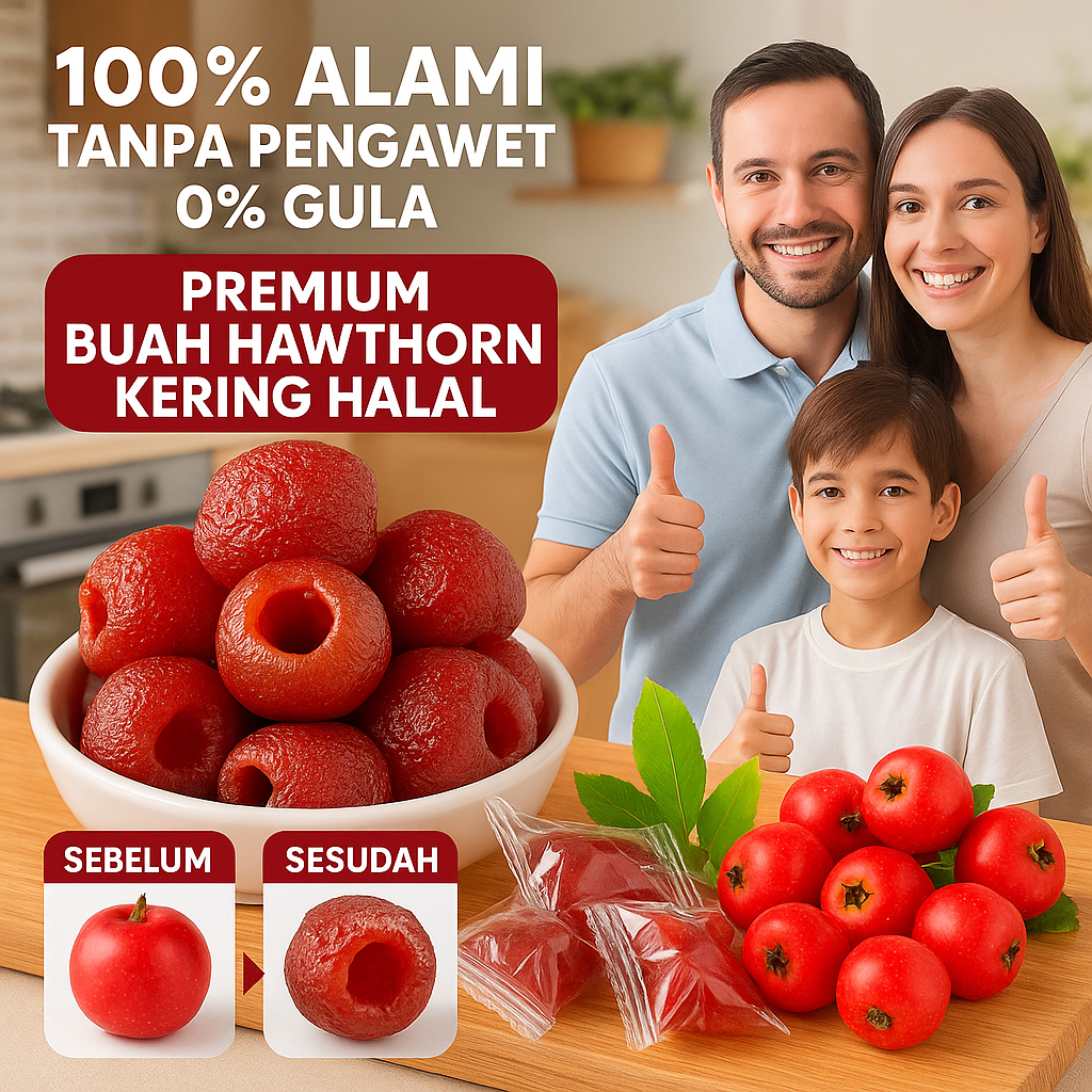 Pengawet Hawthorn Tanpa Biji/Hawthorn Manisan Cemilan /Buah hawthorn kering halal/Hawthorn Kering/Fr