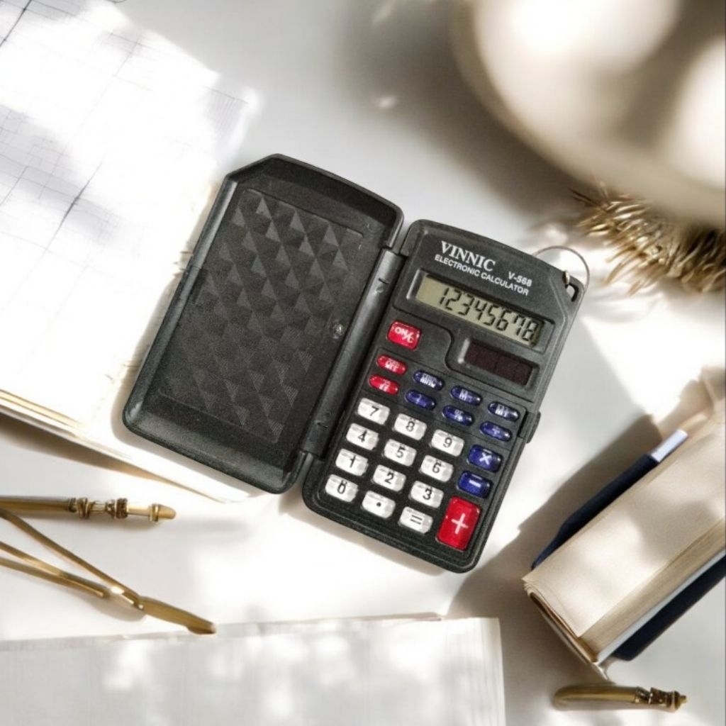 Kalkulator Mini 8 Digit Vinnic 568 Kalkulator Sekolah Murah