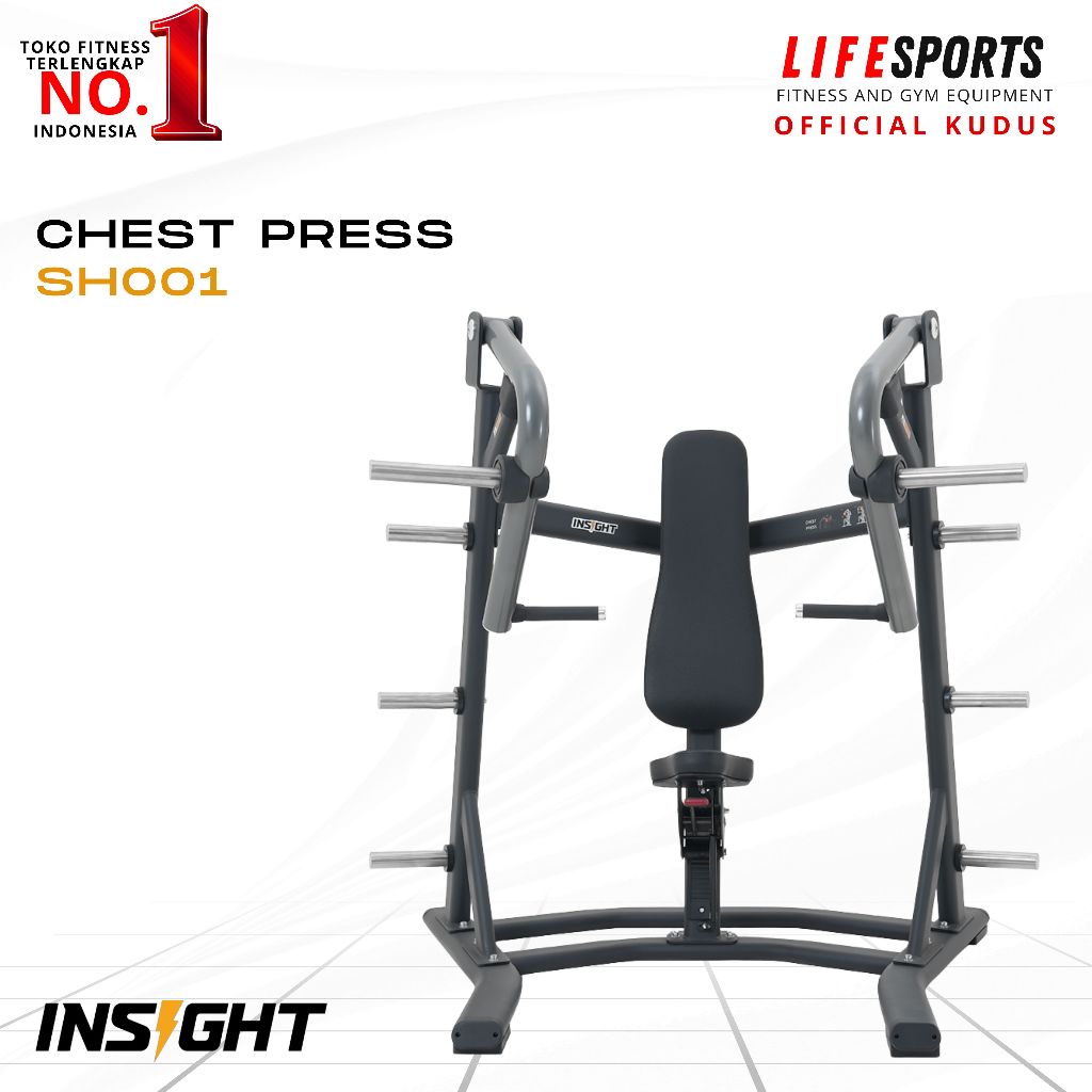 LIFESPORTS ALAT FITNESS OLAHRAGA INSIGHT FTNESS CHEST PRESS SH001 IMPORT