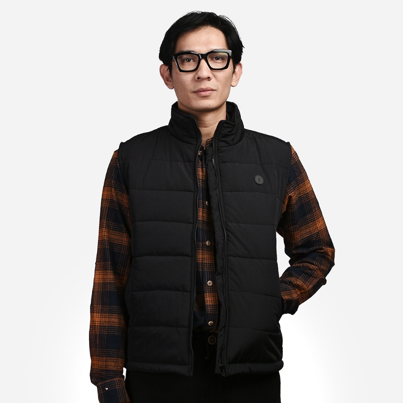 Warning Clothing - Belfort Vest Jaket rompi Warna Hitam Navy Beige Olive Crinkle | Rompi Motor