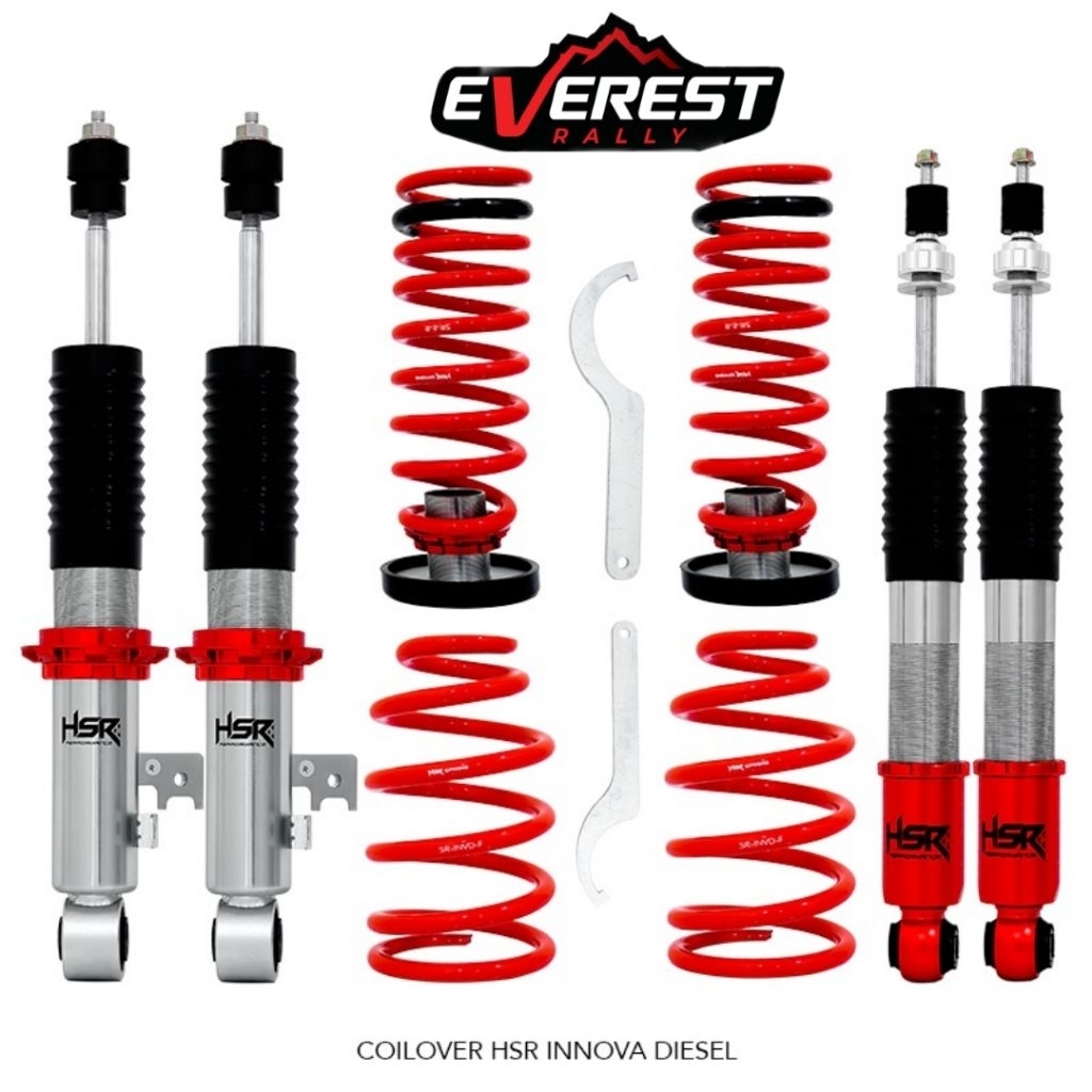 COILOVER HSR RED FRONT REAR TOYOTA INNOVA DIESEL