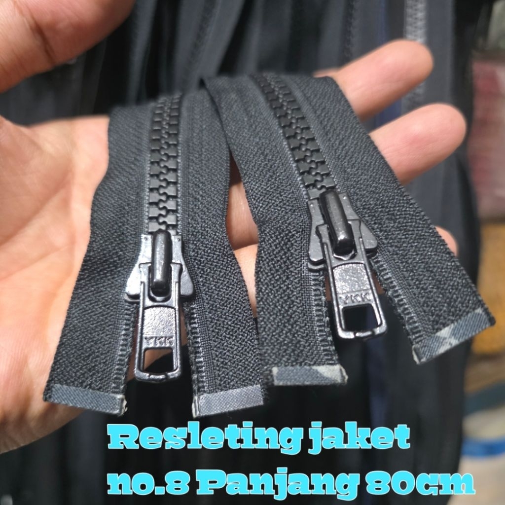 Resleting Ykk panjang 80Cm No.8 Resleting jaket dijual per 1pcs