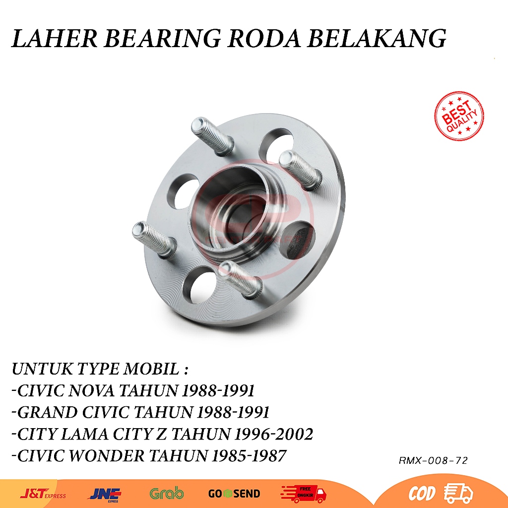 Laher Lahar Bering Bearing Hub Roda Belakang Civic Nova Nouva Lx Grand Civic City Civic Wonder