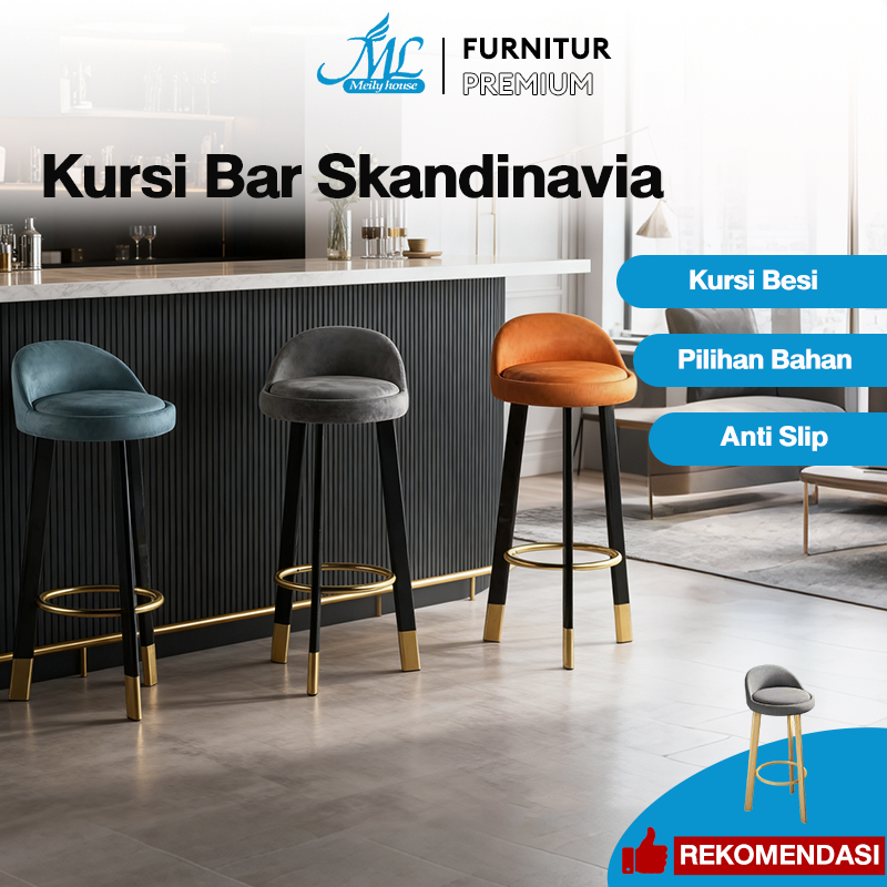 Kursi bar 70cm Kursi cafe kursi dapur Kursi bar informa Kursi besi Kursi besi cafe Kursi konter